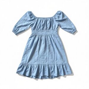 Elegant Backless Blue Dress with Tie size Large NWT